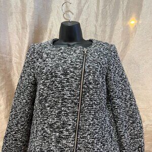 HnM heavy tweed blazer with front zipper (M)